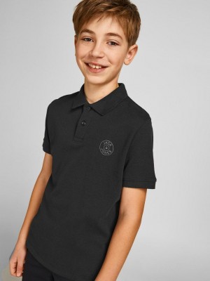 jack en jones boys JCOJERSEY CHEST LOGO POLO SS JNR Black | Freewear JCOJERSEY CHEST LOGO POLO SS JNR - www.freewear.nl - Freewear