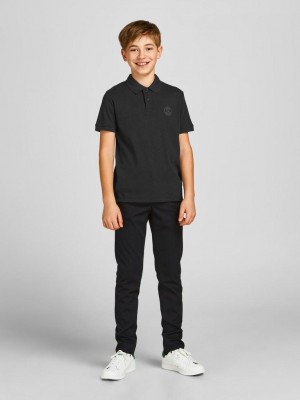 jack en jones boys JCOJERSEY CHEST LOGO POLO SS JNR Black | Freewear JCOJERSEY CHEST LOGO POLO SS JNR - www.freewear.nl - Freewear