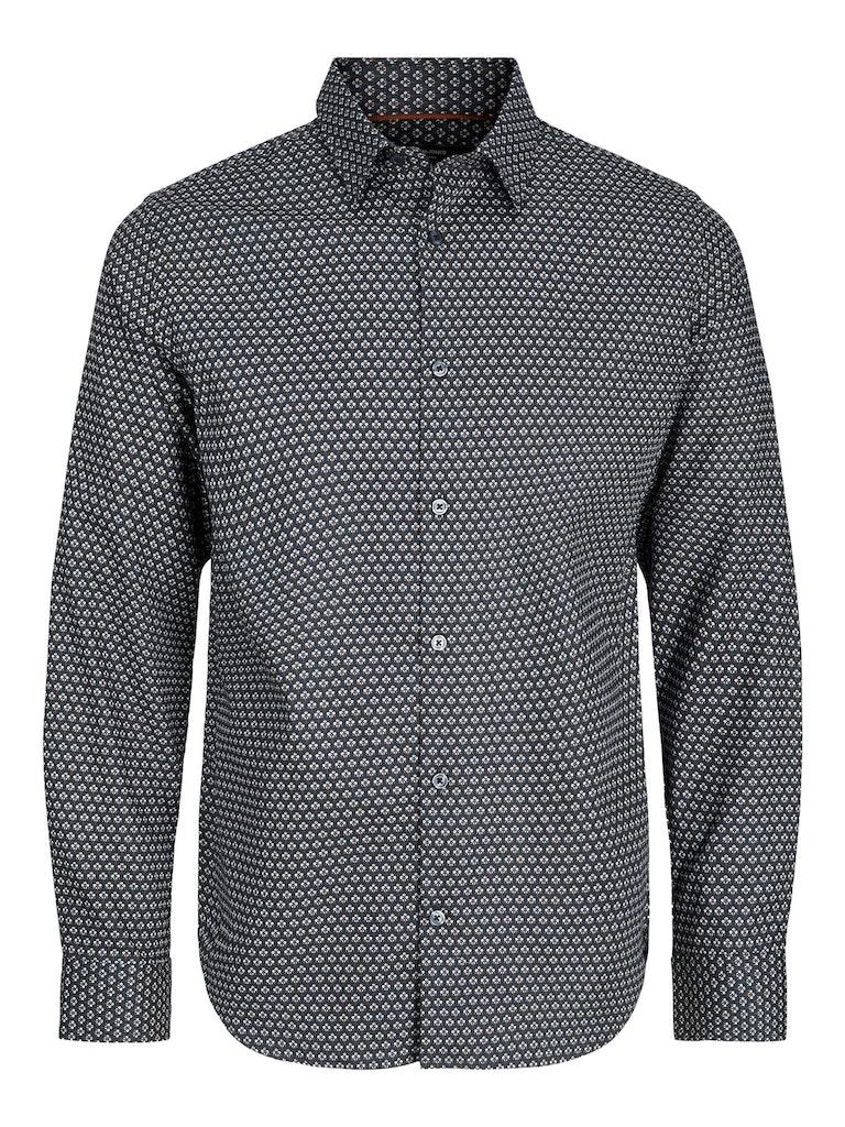 Jack & Jones Overhemd Jprblaarthur Christmas Shirt L/s Ch 12245925 Navy Blazer Mannen Maat - XXL