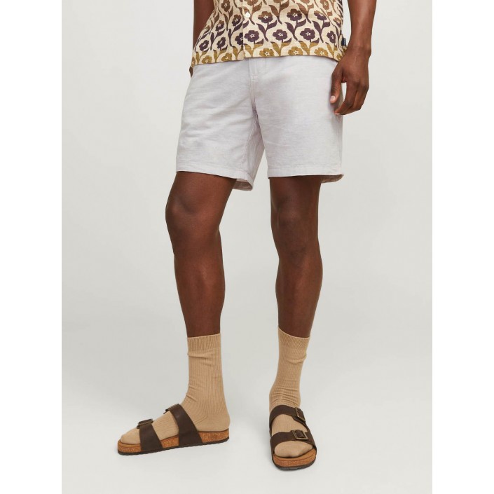 JACK&JONES ORIGINALS JPSTACE SUMMER LINEN BLEND SHORT SR: Crockery/MELANGE | Freewear JPSTACE SUMMER LINEN BLEND SHORT SR: - www.freewear.nl - Freewear