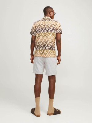 JACK&JONES ORIGINALS JPSTACE SUMMER LINEN BLEND SHORT SR: Crockery/MELANGE | Freewear JPSTACE SUMMER LINEN BLEND SHORT SR: - www.freewear.nl - Freewear
