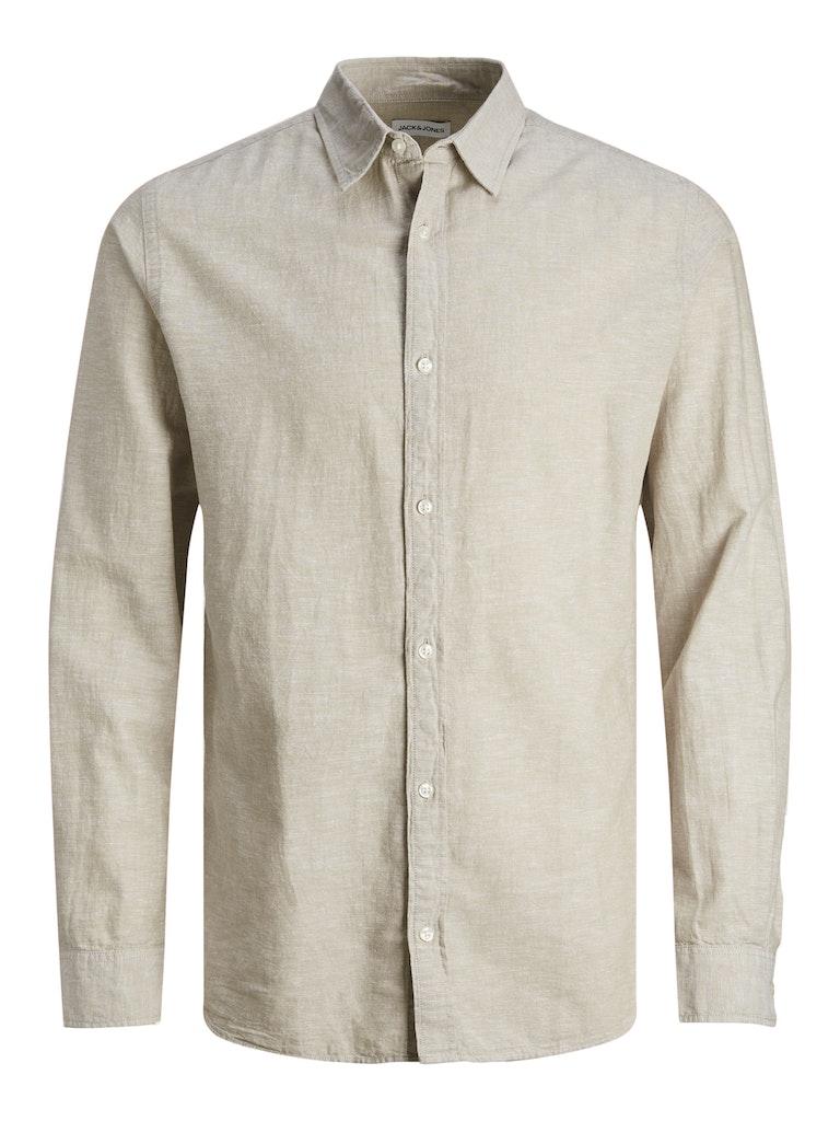 JACK&JONES JUNIOR JJELINEN BLEND SHIRT LS SN JNR Jongens Overhemd - Maat 152
