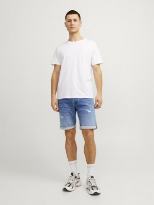 JACK&JONES INTELLIGENCE JJIRICK JJICON SHORTS GE 709 I.K SS: Blue Denim | Freewear JJIRICK JJICON SHORTS GE 709 I.K SS: - www.freewear.nl - Freewear