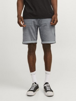 JACK&JONES INTELLIGENCE JJIRICK JJICON SHORTS GE 370 I.K SS: Grey Denim | Freewear JJIRICK JJICON SHORTS GE 370 I.K SS: - www.freewear.nl - Freewear