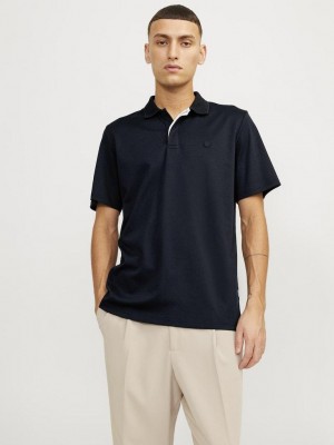 JACK%JONES PREMIUM JPRCCRODNEY SS POLO NOOS Night Sky | Freewear JPRCCRODNEY SS POLO NOOS - www.freewear.nl - Freewear