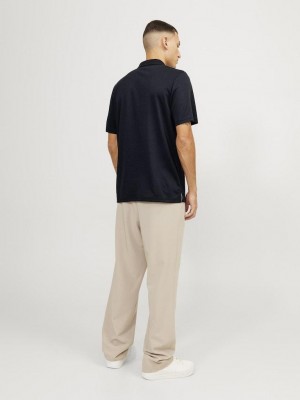 JACK%JONES PREMIUM JPRCCRODNEY SS POLO NOOS Night Sky | Freewear JPRCCRODNEY SS POLO NOOS - www.freewear.nl - Freewear