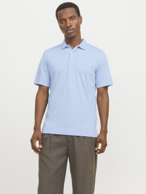 JACK%JONES PREMIUM JPRCCRODNEY SS POLO NOOS Chambray Blue | Freewear JPRCCRODNEY SS POLO NOOS - www.freewear.nl - Freewear