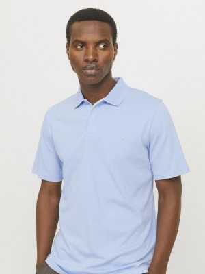 JACK%JONES PREMIUM JPRCCRODNEY SS POLO NOOS Chambray Blue | Freewear JPRCCRODNEY SS POLO NOOS - www.freewear.nl - Freewear