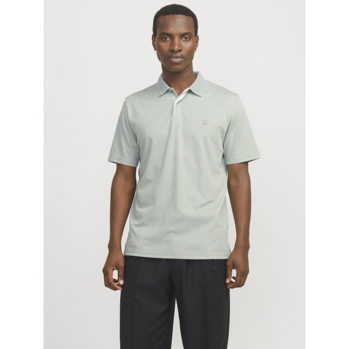 JACK%JONES PREMIUM JPRCCRODNEY SS POLO NOOS Aqua Gray | Freewear JPRCCRODNEY SS POLO NOOS - www.freewear.nl - Freewear