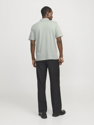JACK%JONES PREMIUM JPRCCRODNEY SS POLO NOOS Aqua Gray | Freewear JPRCCRODNEY SS POLO NOOS - www.freewear.nl - Freewear