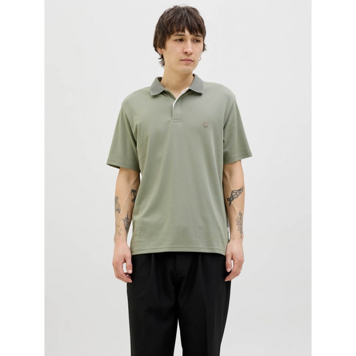 JACK%JONES PREMIUM JPRCCRODNEY SS POLO NOOS Dried Sage | Freewear JPRCCRODNEY SS POLO NOOS - www.freewear.nl - Freewear