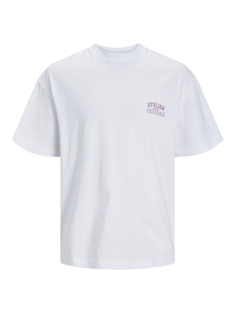 Jack & Jones Santorini Back Crew Neck Mannen op kleur zwart, Maat S