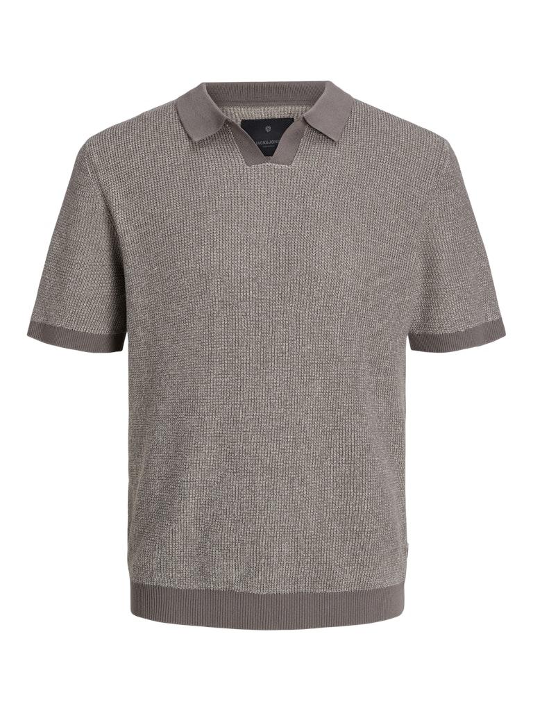 Jack & Jones Labani Knit Split Neck Mannen,Unisex op kleur bruin, Maat XXL