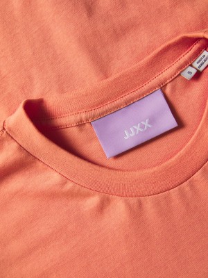 JACK&JONES ORIGINALS JXPAIGE LOOSE SS TEE JRS Burnt Coral/RELAX | Freewear JXPAIGE LOOSE SS TEE JRS - www.freewear.nl - Freewear