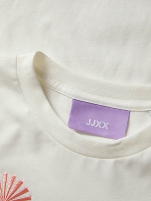 JACK&JONES ORIGINALS JXPAIGE LOOSE SS TEE JRS Blanc de Blanc/SOUL WORKSHOP | Freewear JXPAIGE LOOSE SS TEE JRS - www.freewear.nl - Freewear