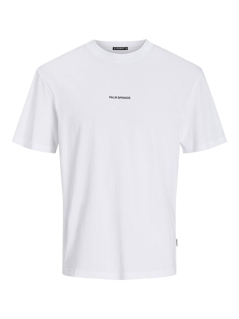Jack & Jones Aruba Landscape Crew Neck T-Shirts Männer,Unisex op kleur wit, Maat XXL