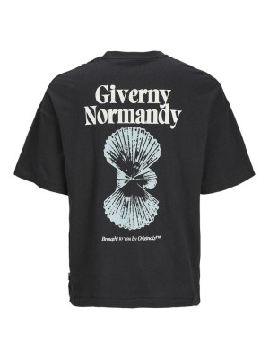 JACK&JONES ORIGINALS JORMILOS TEE SS CREW NECK SN Black | Freewear JORMILOS TEE SS CREW NECK SN - www.freewear.nl - Freewear