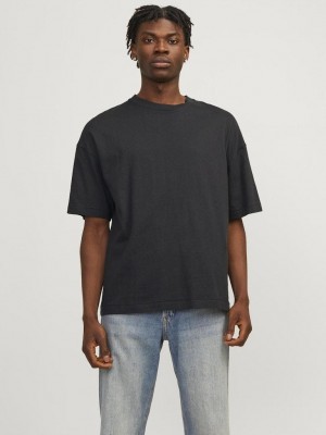 JACK&JONES ORIGINALS JORMILOS TEE SS CREW NECK SN Black | Freewear JORMILOS TEE SS CREW NECK SN - www.freewear.nl - Freewear