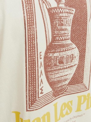 JACK&JONES ORIGINALS JORMILOS TEE SS CREW NECK SN Buttercream | Freewear JORMILOS TEE SS CREW NECK SN - www.freewear.nl - Freewear