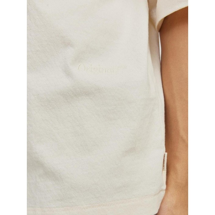 JACK&JONES ORIGINALS JORMILOS TEE SS CREW NECK SN Buttercream | Freewear JORMILOS TEE SS CREW NECK SN - www.freewear.nl - Freewear