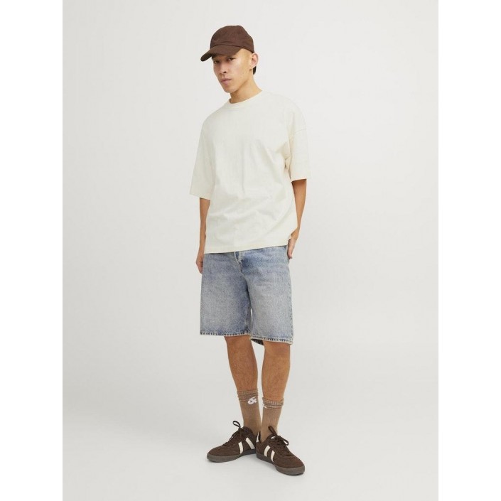JACK&JONES ORIGINALS JORMILOS TEE SS CREW NECK SN Buttercream | Freewear JORMILOS TEE SS CREW NECK SN - www.freewear.nl - Freewear