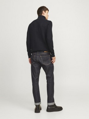 Jack & Jones:JACK&JONES ESSENTIALS JJEPERFECT KNIT HALF ZIP SN Black | Freewear JJEPERFECT KNIT HALF ZIP SN - www.freewear.nl - Freewear