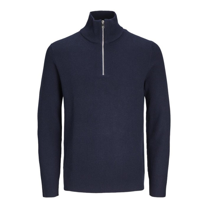 Jack & Jones:JACK&JONES ESSENTIALS JJEPERFECT KNIT HALF ZIP SN Sky Captain | Freewear JJEPERFECT KNIT HALF ZIP SN - www.freewear.nl - Freewear