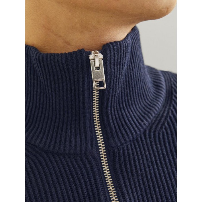 Jack & Jones:JACK&JONES ESSENTIALS JJEPERFECT KNIT HALF ZIP SN Sky Captain | Freewear JJEPERFECT KNIT HALF ZIP SN - www.freewear.nl - Freewear