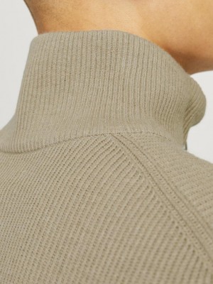 Jack & Jones:JACK&JONES ESSENTIALS JJEPERFECT KNIT HALF ZIP SN Crockery | Freewear JJEPERFECT KNIT HALF ZIP SN - www.freewear.nl - Freewear