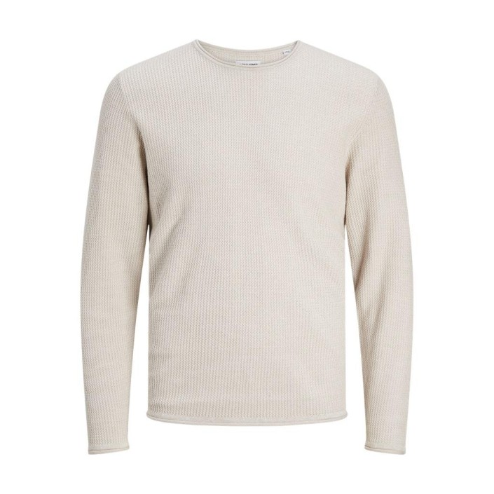 Jack & Jones:JACK&JONES ESSENTIALS JJECOOPER KNIT CREW NECK NOOS Oatmeal/melange | Freewear JJECOOPER KNIT CREW NECK NOOS - www.freewear.nl - Freewear