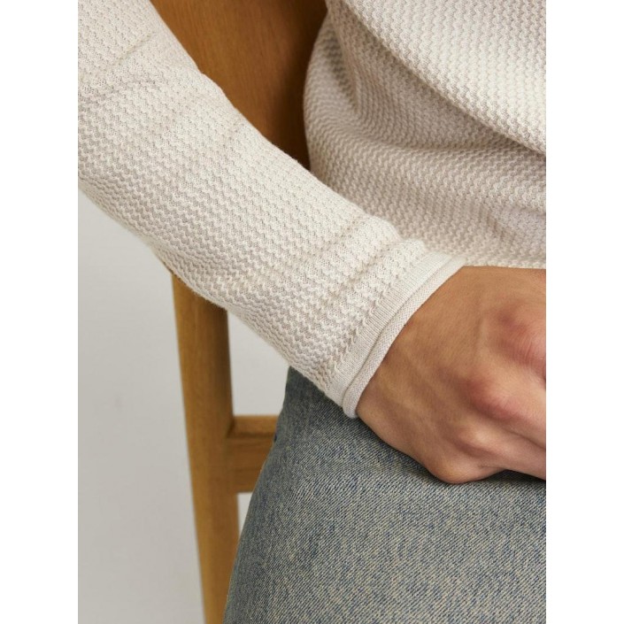 Jack & Jones:JACK&JONES ESSENTIALS JJECOOPER KNIT CREW NECK NOOS Oatmeal/melange | Freewear JJECOOPER KNIT CREW NECK NOOS - www.freewear.nl - Freewear