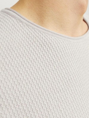 Jack & Jones:JACK&JONES ESSENTIALS JJECOOPER KNIT CREW NECK NOOS Oatmeal/melange | Freewear JJECOOPER KNIT CREW NECK NOOS - www.freewear.nl - Freewear