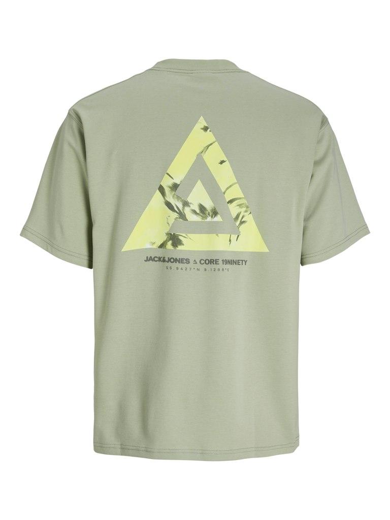 Jack & Jones T-shirt Jcotriangle Summer Tee Ss Crew Neck 12258622 Desert Sage Mannen Maat - S