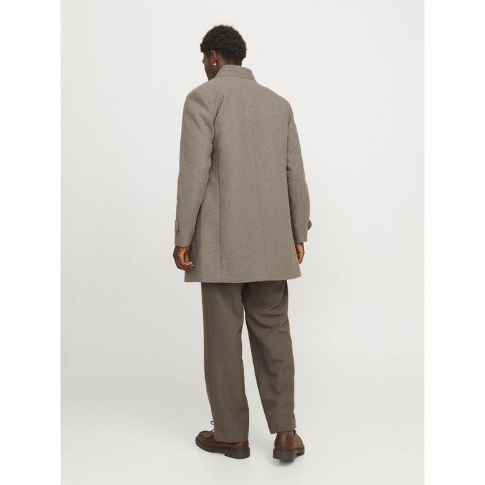 Jack & Jones:JACK&JONES ESSENTIALS JJEMELTON WOOL COAT SN Greige | Freewear JJEMELTON WOOL COAT SN - www.freewear.nl - Freewear