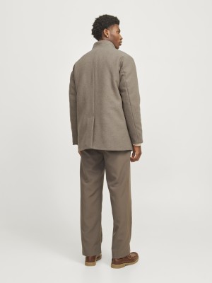 Jack & Jones:JACK&JONES ESSENTIALS JJEHARRISON WOOL BLEND JACKET SN Greige | Freewear JJEHARRISON WOOL BLEND JACKET SN - www.freewear.nl - Freewear