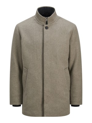 Jack & Jones:JACK&JONES ESSENTIALS JJEHARRISON WOOL BLEND JACKET SN Greige | Freewear JJEHARRISON WOOL BLEND JACKET SN - www.freewear.nl - Freewear