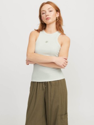 JACK&JONES ORIGINALS JXFOREST STR SL RIB EMB TOP JRS Vanilla Ice/AGATE GREY | Freewear JXFOREST STR SL RIB EMB TOP JRS - www.freewear.nl - Freewear