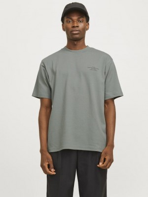 JACK%JONES PREMIUM JPRCCCHAD BRANDING SS CREW NECK TEE: Agave Green | Freewear JPRCCCHAD BRANDING SS CREW NECK TEE: - www.freewear.nl - Freewear