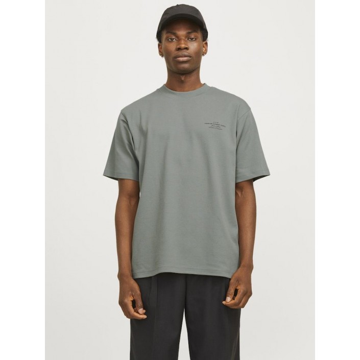 JACK%JONES PREMIUM JPRCCCHAD BRANDING SS CREW NECK TEE: Agave Green | Freewear JPRCCCHAD BRANDING SS CREW NECK TEE: - www.freewear.nl - Freewear