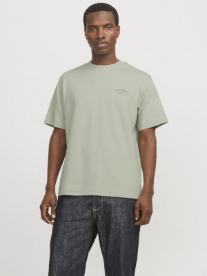 JACK%JONES PREMIUM JPRCCCHAD BRANDING SS CREW NECK TEE: Aqua Gray | Freewear JPRCCCHAD BRANDING SS CREW NECK TEE: - www.freewear.nl - Freewear