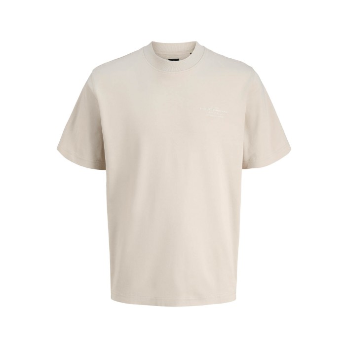 JACK%JONES PREMIUM JPRCCCHAD BRANDING SS CREW NECK TEE: Silver Lining/White Print | Freewear JPRCCCHAD BRANDING SS CREW NECK TEE: - www.freewear.nl - Freewear