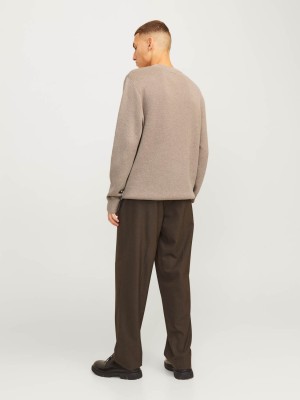 JACK%JONES PREMIUM JPRBLAMILANO STITCH KNIT CREW NECK : Greige/Melange | Freewear JPRBLAMILANO STITCH KNIT CREW NECK : - www.freewear.nl - Freewear