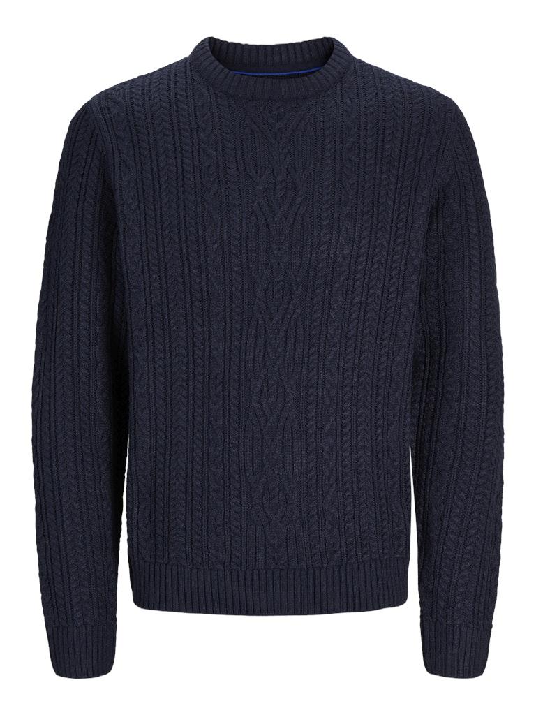Jack & Jones Trui Jprbludiogo Cable Knit Ln 12259700 Night Sky/full Struc Mannen Maat - XL
