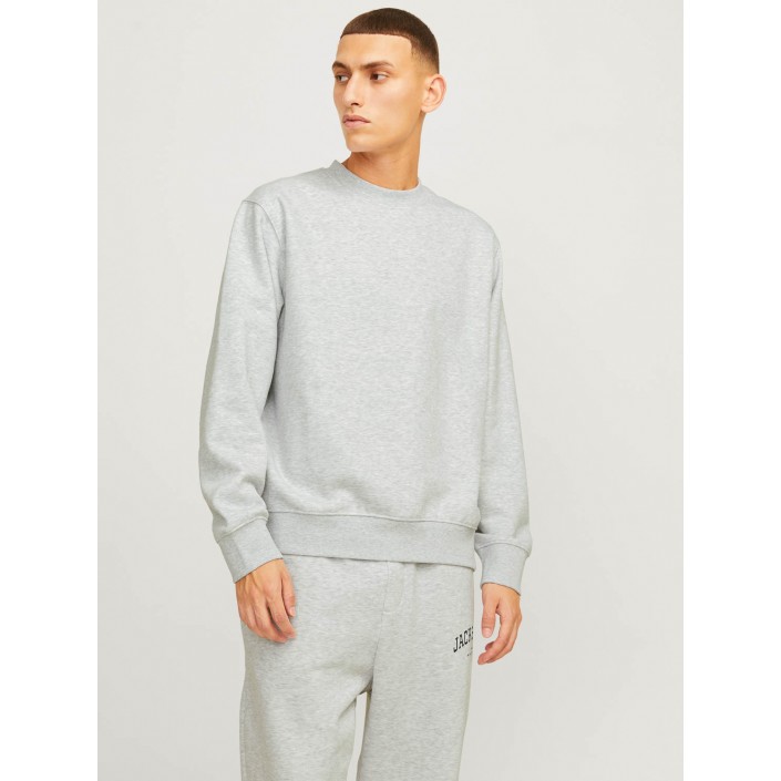 Jack & Jones:JACK&JONES ESSENTIALS JJEURBAN EDGE SWEAT CREW NECK NOOS White Melange | Freewear JJEURBAN EDGE SWEAT CREW NECK NOOS - www.freewear.nl - Freewear
