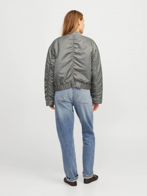 JACK&JONES ORIGINALS JXCAREN PADDED BOMBER OTW Gray Flannel | Freewear JXCAREN PADDED BOMBER OTW - www.freewear.nl - Freewear