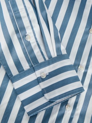 JACK&JONES ORIGINALS JXJAMIE LS SHORT POPLIN SHIRT WVN N: Navy Blazer/STRIPES | Freewear JXJAMIE LS SHORT POPLIN SHIRT WVN N: - www.freewear.nl - Freewear