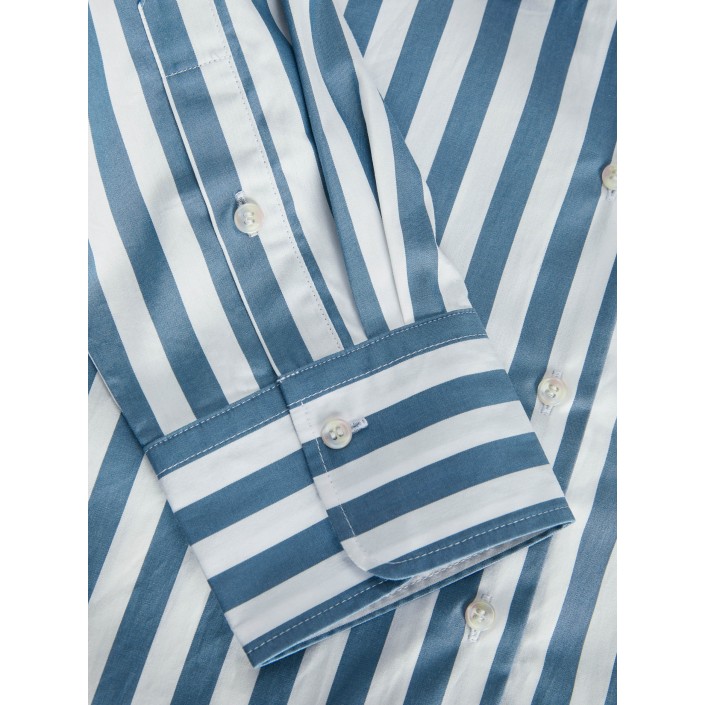 JACK&JONES ORIGINALS JXJAMIE LS SHORT POPLIN SHIRT WVN N: Navy Blazer/STRIPES | Freewear JXJAMIE LS SHORT POPLIN SHIRT WVN N: - www.freewear.nl - Freewear