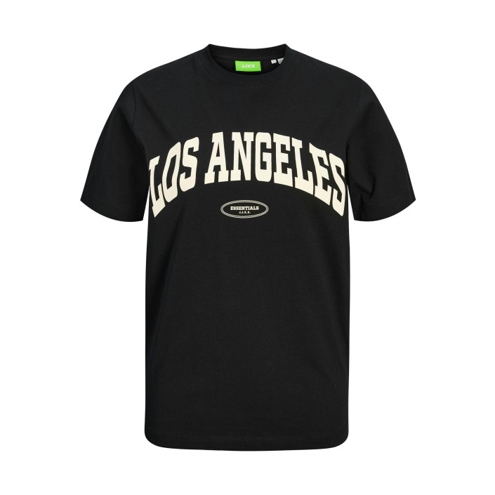 JACK&JONES ORIGINALS JXMERLE REG SS TEE JRS Black/LOS ANGELES | Freewear JXMERLE REG SS TEE JRS - www.freewear.nl - Freewear