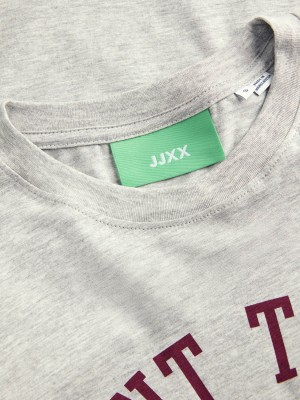 JACK&JONES ORIGINALS JXMERLE REG SS TEE JRS Light Grey Melange/SAINT TROPEZ | Freewear JXMERLE REG SS TEE JRS - www.freewear.nl - Freewear
