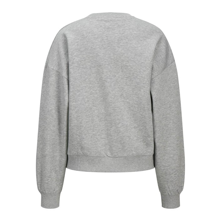 JACK&JONES ORIGINALS JXMERLE RLX SHORT LS CREW SWT LN Light Grey Melange/SAINT TROPEZ | Freewear JXMERLE RLX SHORT LS CREW SWT LN - www.freewear.nl - Freewear